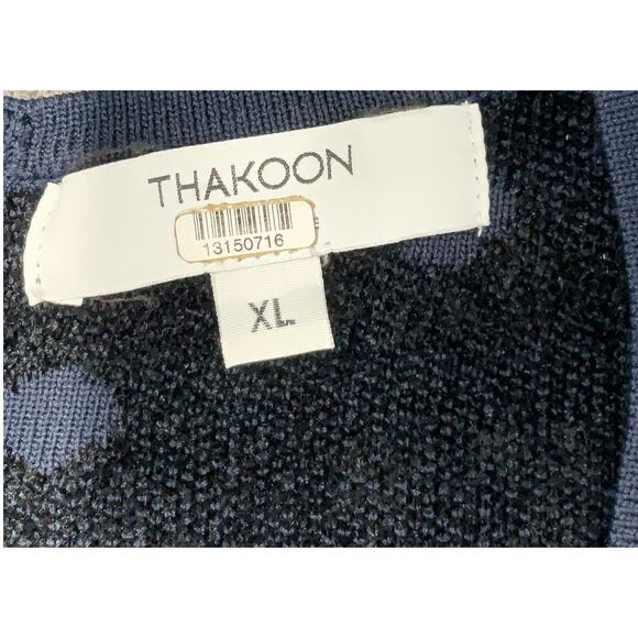 Thakoon Collective Navy Blue Polka Dot Sweater Cozy Pullover Size M - Picture 5 of 6